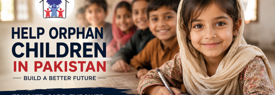 Help orphan children in Pakistan through education, care, shelter, and emotional support