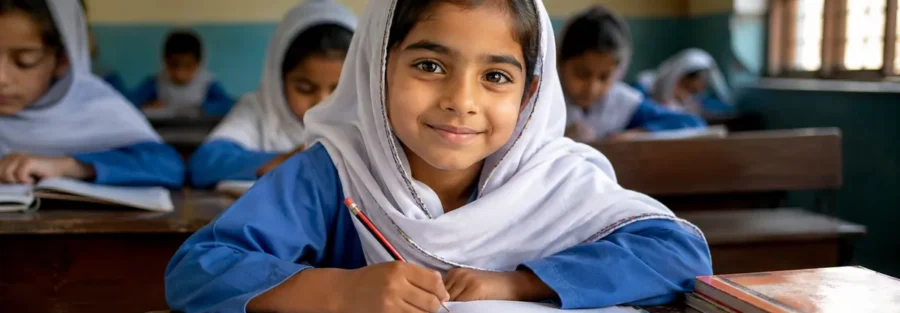 Sponsor a Child Education in Pakistan by helping a young Pakistani student access quality education, school supplies, and brighter future opportunities.